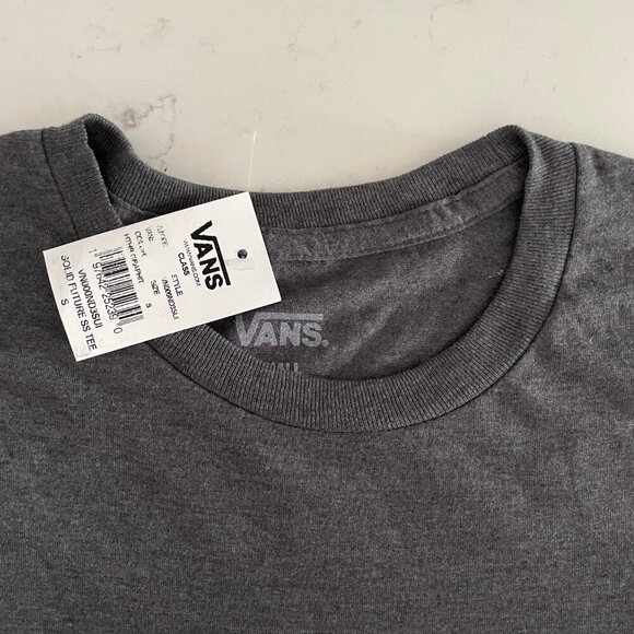 Vans Solid Future SS Skater Graphic T Shirt Heather Graphite Blk Wht Sz S NWT - Picture 5 of 7